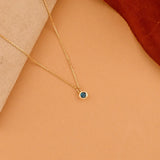 handmade natural topaz gold bezel charm necklace