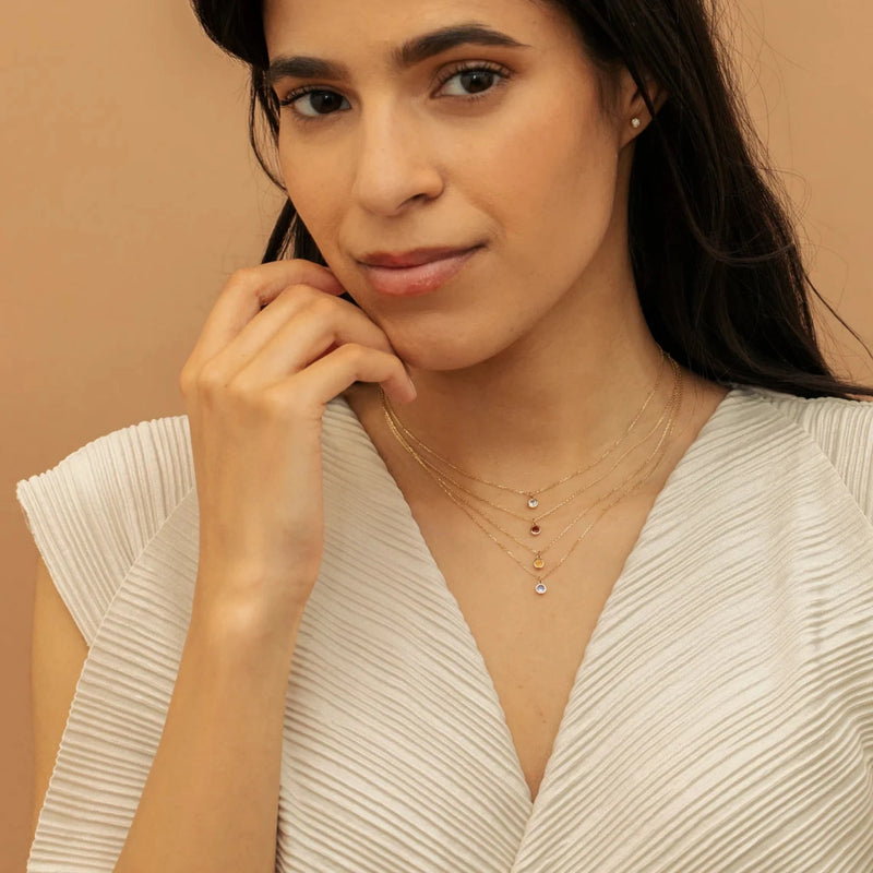 handmade natural birthstone charm necklaces 