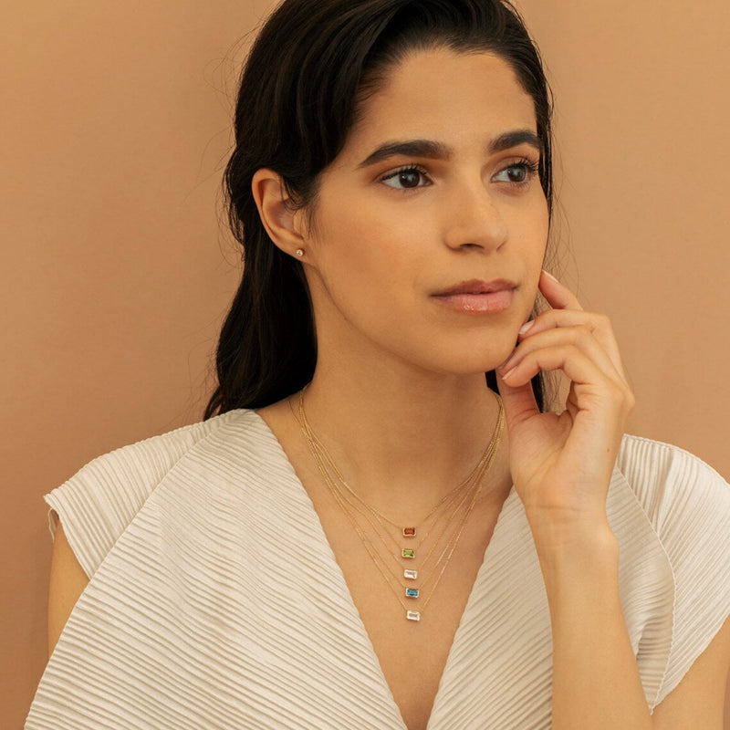 Natural october Birthstone pendant Necklaces