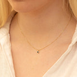 natural london topaz charm pendant necklace