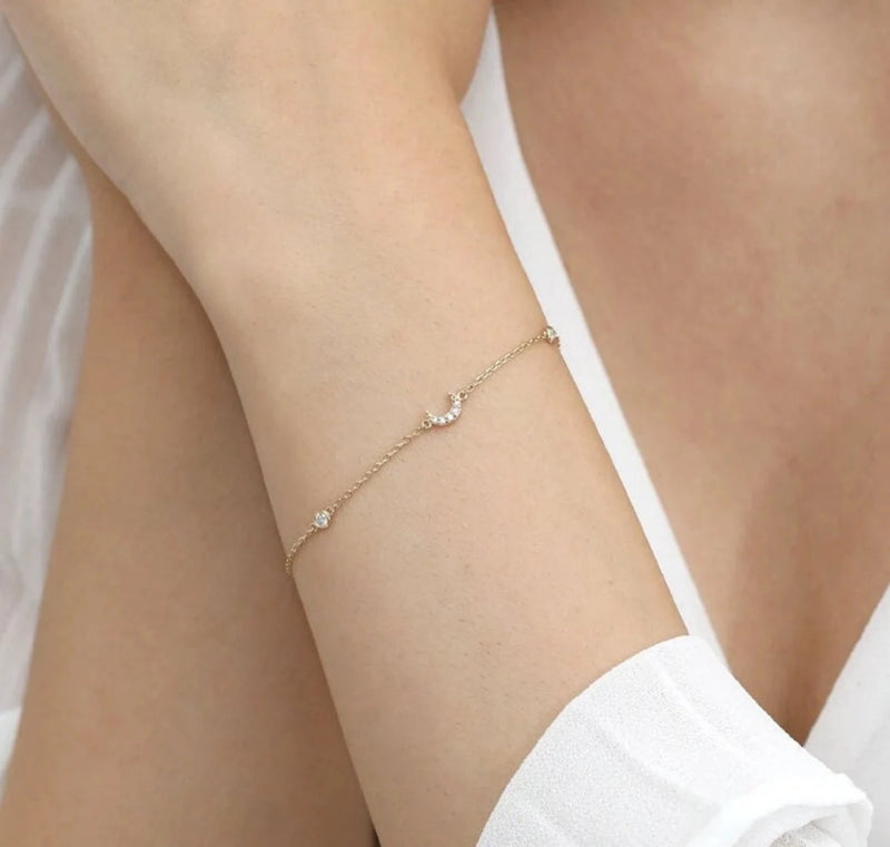 natural white diamond celestial bracelet