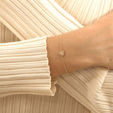 solid gold and diamond heart bracelet
