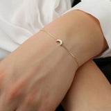 plain gold moon bracelet