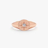 rose gold diamond ring