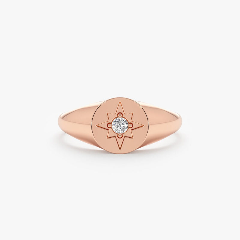 rose gold diamond ring