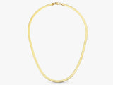 Solid Gold Handmade Herringbone Chain Necklace