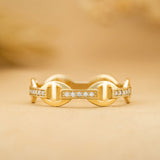 brilliant cut natural diamond link band