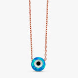 rose gold opal eye necklace
