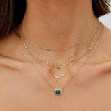 multiple dainty solid gold necklace stack mix and match for her