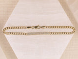 solid gold miami chain diamond ID bracelet
