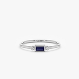 white gold september birthstone band