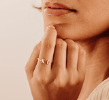 handmade solid gold initial band