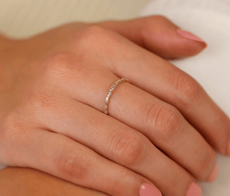 solid gold natural diamond ring