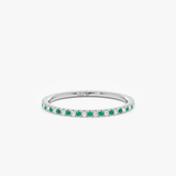 white gold may birthstone ring
