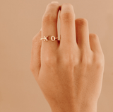 cuff ring with two initials