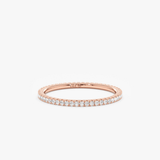 rose gold full eternity diamond ring