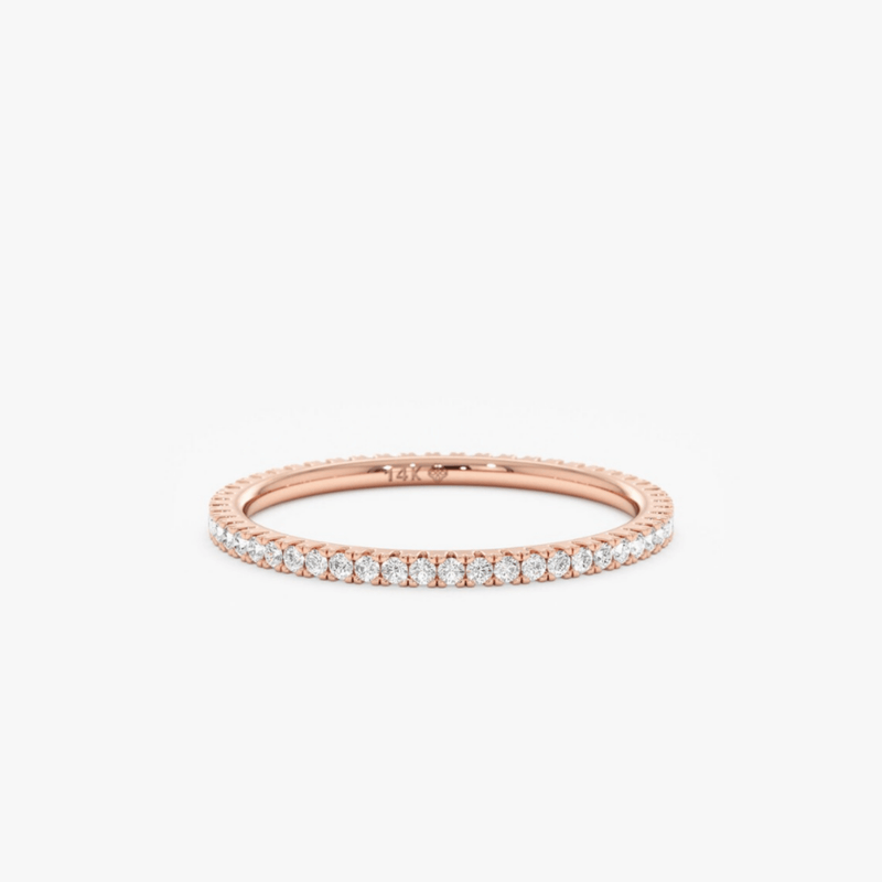 rose gold full eternity diamond ring