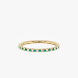 Yellow Gold Emerald Diamond Ring