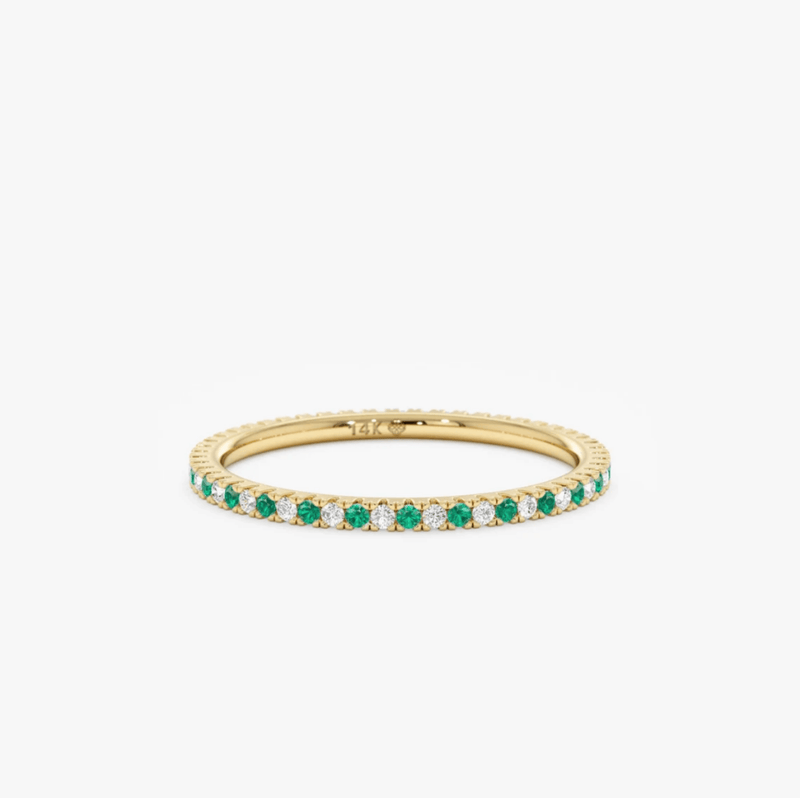 Yellow Gold Emerald Diamond Ring