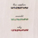 minimalistic design birthstone stackable rings