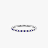 white gold sapphire diamond eternity ring